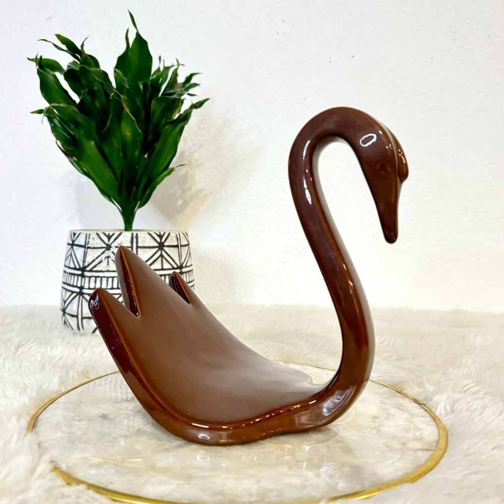 Vintage Ceramic Swan - Brown